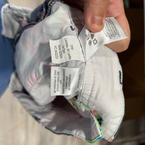 Lilly Pulitzer Women Callahan Shorts In The Vias Navy Pink Leaves Feathers Sz 00 - Picture 7 of 10